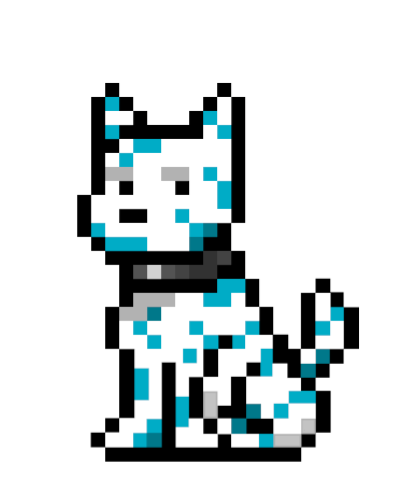 Swerve — blue-spotted pixel Doginal Dog, one of 10,000